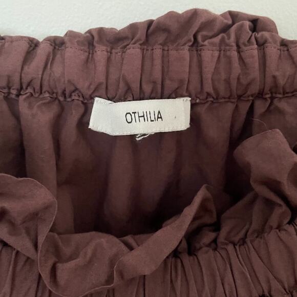 Anthropologie Othilia Bissa Tie-Dye Swing Dress Brown MotifSz M - Picture 5 of 5